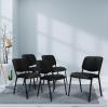 imageVINGLI Waiting Room Chairs 5Pack PU Church Conference Stackable Office Guest Chairs ampamp Reception Stacking Chair for Meeting Room Office Lobby SimpleampampSpaceSavingPublack