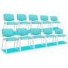 imageVINGLI Waiting Room Chairs 5Pack PU Church Conference Stackable Office Guest Chairs ampamp Reception Stacking Chair for Meeting Room Office Lobby SimpleampampSpaceSavingPublue
