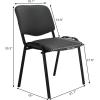 imageVINGLI Waiting Room Chairs 5Pack PU Church Conference Stackable Office Guest Chairs ampamp Reception Stacking Chair for Meeting Room Office Lobby SimpleampampSpaceSavingPugrey