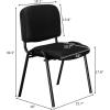 imageVINGLI Waiting Room Chairs 5Pack PU Church Conference Stackable Office Guest Chairs ampamp Reception Stacking Chair for Meeting Room Office Lobby SimpleampampSpaceSavingFabric Meshblack