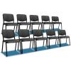 imageVINGLI Waiting Room Chairs 5Pack PU Church Conference Stackable Office Guest Chairs ampamp Reception Stacking Chair for Meeting Room Office Lobby SimpleampampSpaceSavingPugrey