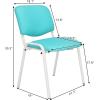 imageVINGLI Waiting Room Chairs 5Pack PU Church Conference Stackable Office Guest Chairs ampamp Reception Stacking Chair for Meeting Room Office Lobby SimpleampampSpaceSavingPublue