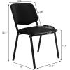 imageVINGLI Waiting Room Chairs 5Pack PU Church Conference Stackable Office Guest Chairs ampamp Reception Stacking Chair for Meeting Room Office Lobby SimpleampampSpaceSavingPublack