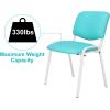 imageVINGLI Waiting Room Chairs 5Pack PU Church Conference Stackable Office Guest Chairs ampamp Reception Stacking Chair for Meeting Room Office Lobby SimpleampampSpaceSavingPublue