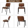 imageVINGLI Waiting Room Chairs 5Pack PU Church Conference Stackable Office Guest Chairs ampamp Reception Stacking Chair for Meeting Room Office Lobby SimpleampampSpaceSavingPurustic