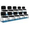 imageVINGLI Waiting Room Chairs 5Pack PU Church Conference Stackable Office Guest Chairs ampamp Reception Stacking Chair for Meeting Room Office Lobby SimpleampampSpaceSavingFabric Meshblack