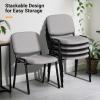 imageVINGLI Waiting Room Chairs 5Pack PU Church Conference Stackable Office Guest Chairs ampamp Reception Stacking Chair for Meeting Room Office Lobby SimpleampampSpaceSavingMeshgrey