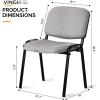 imageVINGLI Waiting Room Chairs 5Pack PU Church Conference Stackable Office Guest Chairs ampamp Reception Stacking Chair for Meeting Room Office Lobby SimpleampampSpaceSavingMeshgery