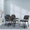 imageVINGLI Waiting Room Chairs 5Pack PU Church Conference Stackable Office Guest Chairs ampamp Reception Stacking Chair for Meeting Room Office Lobby SimpleampampSpaceSavingPugrey