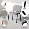 imageVINGLI Waiting Room Chairs 5Pack PU Church Conference Stackable Office Guest Chairs ampamp Reception Stacking Chair for Meeting Room Office Lobby SimpleampampSpaceSavingMeshgrey