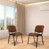 imageVINGLI Waiting Room Chairs 5Pack PU Church Conference Stackable Office Guest Chairs ampamp Reception Stacking Chair for Meeting Room Office Lobby SimpleampampSpaceSavingPurustic