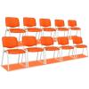 imageVINGLI Waiting Room Chairs 5Pack PU Church Conference Stackable Office Guest Chairs ampamp Reception Stacking Chair for Meeting Room Office Lobby SimpleampampSpaceSavingPuorange