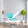 imageVINGLI Waiting Room Chairs 5Pack PU Church Conference Stackable Office Guest Chairs ampamp Reception Stacking Chair for Meeting Room Office Lobby SimpleampampSpaceSavingPublue