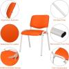 imageVINGLI Waiting Room Chairs 5Pack PU Church Conference Stackable Office Guest Chairs ampamp Reception Stacking Chair for Meeting Room Office Lobby SimpleampampSpaceSavingPuorange