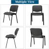 imageVINGLI Waiting Room Chairs 5Pack PU Church Conference Stackable Office Guest Chairs ampamp Reception Stacking Chair for Meeting Room Office Lobby SimpleampampSpaceSavingPugrey