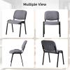 imageVINGLI Waiting Room Chairs 5Pack PU Church Conference Stackable Office Guest Chairs ampamp Reception Stacking Chair for Meeting Room Office Lobby SimpleampampSpaceSavingFabricgrey