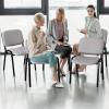 imageVINGLI Waiting Room Chairs 5Pack PU Church Conference Stackable Office Guest Chairs ampamp Reception Stacking Chair for Meeting Room Office Lobby SimpleampampSpaceSavingMeshgrey