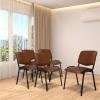 imageVINGLI Waiting Room Chairs 5Pack PU Church Conference Stackable Office Guest Chairs ampamp Reception Stacking Chair for Meeting Room Office Lobby SimpleampampSpaceSavingPurustic