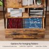 imageVINGLI Wood Lateral File Cabinet with Lock for Hanging Folders Labeled Rustic Brown File Cabinets for Home Office LetterLegal Filing Cabinet with Shelves and Geometric Bookcase 31W x 16D x 57H