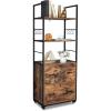 imageVINGLI 657quot H 2 Drawer File Cabinet with Lock FreestandingRolling File Cabinets for Home Office Wood File Cabinet with Shelves Compatible with Both Letter and Legal Size Folders Rustic BrownRustic Brown