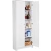 imageVINGLI Tall Pantry Storage Cabinet 72 Kitchen Pantry Cabinet Freestanding Room Storage Cupboard 2 Door Pantry for Laundry Room Kitchen Apartment Solid Wood White