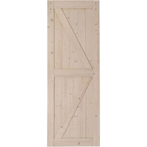 imageVINGLI Barn Door Solid Wood Double Surfaces Easy DIY Assemble 30in x 84in