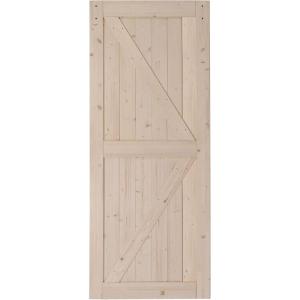imageVINGLI Barn Door Solid Wood Double Surfaces Easy DIY Assemble 36in x 84in