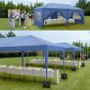 imageVINGLI 10x20 ft Pop Up Canopy Tent with 6 Sidewalls Canopy 10x20 with Carry Bag Outdoor Gazebo Canopy Tent Camping Tent Patio Event Tent Outdoor Canopy Commercial CanopyBlackBlue