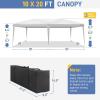 imageVINGLI 10x20 ft Pop Up Canopy Tent with 6 Sidewalls Canopy 10x20 with Carry Bag Outdoor Gazebo Canopy Tent Camping Tent Patio Event Tent Outdoor Canopy Commercial CanopyBlackWhite