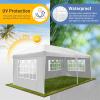 imageVINGLI 10x20 ft Pop Up Canopy Tent with 6 Sidewalls Canopy 10x20 with Carry Bag Outdoor Gazebo Canopy Tent Camping Tent Patio Event Tent Outdoor Canopy Commercial CanopyBlackWhite