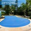 imageVINGLI 12Mil Solar Pool Cover 16x32FT Rectangle Solar Blanket for Inground Pool and AboveGround Swimming Pool Blue 16 x 32Blue