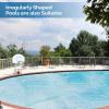 imageVINGLI 12Mil Solar Pool Cover 16x32FT Rectangle Solar Blanket for Inground Pool and AboveGround Swimming Pool Blue 16 x 32Clear