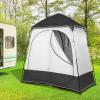 imageVINGLI 2 Room Shower Tent 75 FT Instant Pop Up Shelter with Carrying Bag Privacy Changing Room TentPerfect for Portable Toilet Camping Dressing Outdoor Indoor Easy Set UpBlack