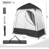 imageVINGLI 2 Room Shower Tent 75 FT Instant Pop Up Shelter with Carrying Bag Privacy Changing Room TentPerfect for Portable Toilet Camping Dressing Outdoor Indoor Easy Set UpBlack