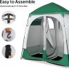 imageVINGLI 2 Room Shower Tent 75 FT Instant Pop Up Shelter with Carrying Bag Privacy Changing Room TentPerfect for Portable Toilet Camping Dressing Outdoor Indoor Easy Set UpDark Green