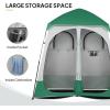imageVINGLI 2 Room Shower Tent 75 FT Instant Pop Up Shelter with Carrying Bag Privacy Changing Room TentPerfect for Portable Toilet Camping Dressing Outdoor Indoor Easy Set UpDark Green