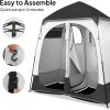 imageVINGLI 2 Room Shower Tent 75 FT Instant Pop Up Shelter with Carrying Bag Privacy Changing Room TentPerfect for Portable Toilet Camping Dressing Outdoor Indoor Easy Set UpBlack