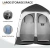 imageVINGLI 2 Room Shower Tent 75 FT Instant Pop Up Shelter with Carrying Bag Privacy Changing Room TentPerfect for Portable Toilet Camping Dressing Outdoor Indoor Easy Set UpBlack