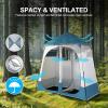 imageVINGLI 2 Room Shower Tent 75 FT Instant Pop Up Shelter with Carrying Bag Privacy Changing Room TentPerfect for Portable Toilet Camping Dressing Outdoor Indoor Easy Set UpBlue