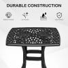 imageVINGLI 24 Cast Aluminum Outdoor Side Table All Weather Round Patio Coffee Table Porch Table Outdoor Bistro Table Outdoor End Table BronzeBlack