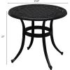 imageVINGLI 24 Cast Aluminum Outdoor Side Table All Weather Round Patio Coffee Table Porch Table Outdoor Bistro Table Outdoor End Table BronzeBlack