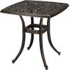 imageVINGLI 24 Cast Aluminum Outdoor Side Table All Weather Round Patio Coffee Table Porch Table Outdoor Bistro Table Outdoor End Table BronzeBronze