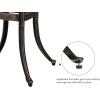 imageVINGLI 24 Cast Aluminum Outdoor Side Table All Weather Round Patio Coffee Table Porch Table Outdoor Bistro Table Outdoor End Table BronzeBronze
