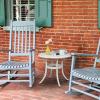 imageVINGLI 24 Cast Aluminum Outdoor Side Table All Weather Round Patio Coffee Table Porch Table Outdoor Bistro Table Outdoor End Table BronzeWhite