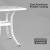 imageVINGLI 24 Cast Aluminum Outdoor Side Table All Weather Round Patio Coffee Table Porch Table Outdoor Bistro Table Outdoor End Table BronzeWhite