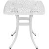 imageVINGLI 24 Cast Aluminum Outdoor Side Table All Weather Round Patio Coffee Table Porch Table Outdoor Bistro Table Outdoor End Table BronzeWhite