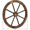 imageVINGLI 24quot Decorative Wooden Wheel Set of 2 Vintage Old Western Style Wall Hanging Wood Wagon Wheel for Bar Garage Patio Carbonized Solid Fir Wood24