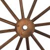 imageVINGLI 24quot Decorative Wooden Wheel Set of 2 Vintage Old Western Style Wall Hanging Wood Wagon Wheel for Bar Garage Patio Carbonized Solid Fir Wood30