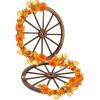 imageVINGLI 24quot Decorative Wooden Wheel Set of 2 Vintage Old Western Style Wall Hanging Wood Wagon Wheel for Bar Garage Patio Carbonized Solid Fir Wood30