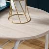 imageVINGLI 3 Piece Dining SetSmall Kitchen Table Set for 2Breakfast Table SetKitchen Wooden Table and 2 Chairs for Small SpaceDining RoomApartmentMetal FrameWine RackWhiteampampWarm OakWhitelight Oak